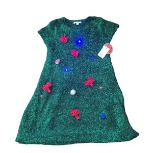 Cloverfield Holiday Light Up Dress LIGHTS UP size L NEW